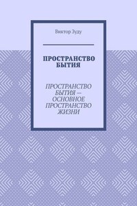 Пространство бытия. Пространство бытия – основное пространство жизни