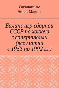 Баланс игр сборной СССР по хоккею с соперниками (все матчи с 1953 по 1992 гг.)
